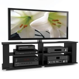 Modern Black TV Stand - Fits up to 68-inch TV