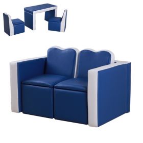 Children's 2-in-1 Sofa Set - Blue , WalMart Is Prohibited For Sale And Does Not Ship On Weekends