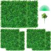 VEVOR Artificial Boxwood Panel UV 6pcs Boxwood Hedge Wall Panels, Artificial Grass Backdrop Wall 20" X 20" 4 cm Green Grass Wall