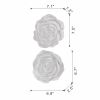 S/2 White Rose Hanging Wall Accents