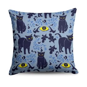 Eyes And Cats Throw Pillow 18X18 Inches