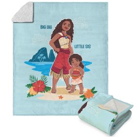 Disney Moana 2 Together Again Silk Touch Sherpa Throw Blanket 50X60 Inches