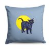 Eerie Cat Throw Pillow 18X18 Inches