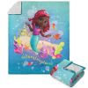 Disney The Little Mermaid Natural Explorer Silk Touch Sherpa Throw Blanket 50X60 Inches