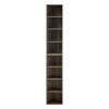 8-Tier Media Tower Rack, CD DVD Slim Storage Cabinet with Adjustable Shelves, Tall Narrow Bookcase Display Bookshelf for Home Office