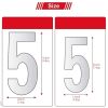 2sets Reflective Mailbox Numbers Sticker, Decal Die Cut Classic Style Vinyl Waterproof Number Self Adhesive (3" X 1 Set , 4" X 1 Set) For Signs, Door