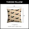 Flying Bats Throw Pillow 18X18 Inches