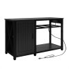 Heavy Duty 55-75 Gallon Aquarium Stand with Power Outlets, Cabinet for Fish Tank Accessories Storage - Metal Fish Tank Stand Suitable for Fish Tank