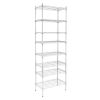 8-Tier Wire Shelving Unit Adjustable Steel Wire Rack Chrome