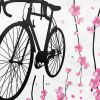 Bike & Flowers - Large Wall Decals Stickers Appliques Home Decor