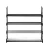 2 Set 4 Tiers Shoe Rack Shoe Tower Shelf Storage Organizer For Bedroom, Entryway, Hallway, and Closet Gray Color