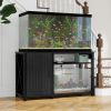 Heavy Duty 55-75 Gallon Aquarium Stand with Power Outlets, Cabinet for Fish Tank Accessories Storage - Metal Fish Tank Stand Suitable for Fish Tank