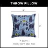 Eyes And Cats Throw Pillow 18X18 Inches