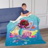 Disney The Little Mermaid Natural Explorer Silk Touch Sherpa Throw Blanket 50X60 Inches