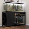 Heavy Duty 55-75 Gallon Aquarium Stand with Power Outlets, Cabinet for Fish Tank Accessories Storage - Metal Fish Tank Stand Suitable for Fish Tank