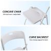 4 Pack Plastic Folding Chairs, Stackable Commercial Chairs, Portable Event Seats Indoor Outdoor for Home Event Party Picnic School Wedding, White