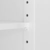 Bathroom Storage Cabinet, Cabinet with Two Doors and Drawers, Adjustable Shelf, MDF Board, White