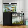 Heavy Duty 55-75 Gallon Aquarium Stand with Power Outlets, Cabinet for Fish Tank Accessories Storage - Metal Fish Tank Stand Suitable for Fish Tank