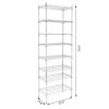 8-Tier Wire Shelving Unit Adjustable Steel Wire Rack Chrome