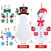 Felt Christmas Snowman Set DIY Felt Christmas Hanging Decorations