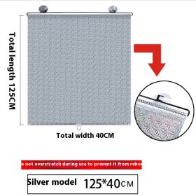 Household Window Sun Protection Punch-free Shading Balcony Shutter (Option: 40x125cm-Silver laser)