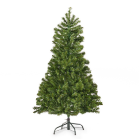 Hinged Tree Christmas Tree With 200 Clear Lights, Diameter 32 (Color: green)